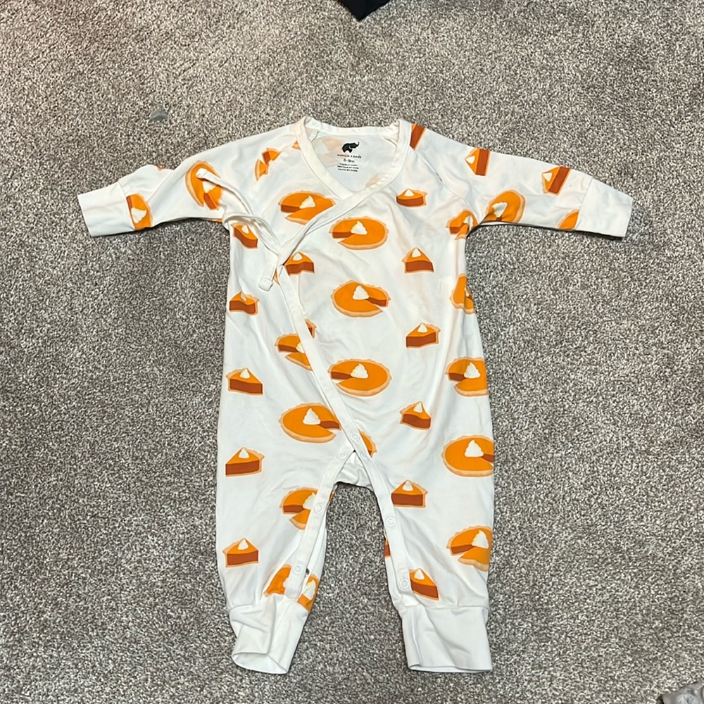 NWOT Monica + Andy Pumpkin Pie thanksgiving onesie